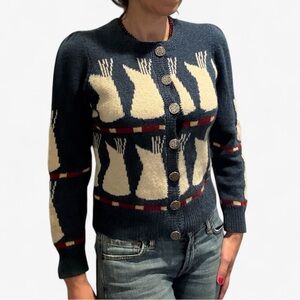 Dia North of Boston Vintage Wool Cardigan Sweater